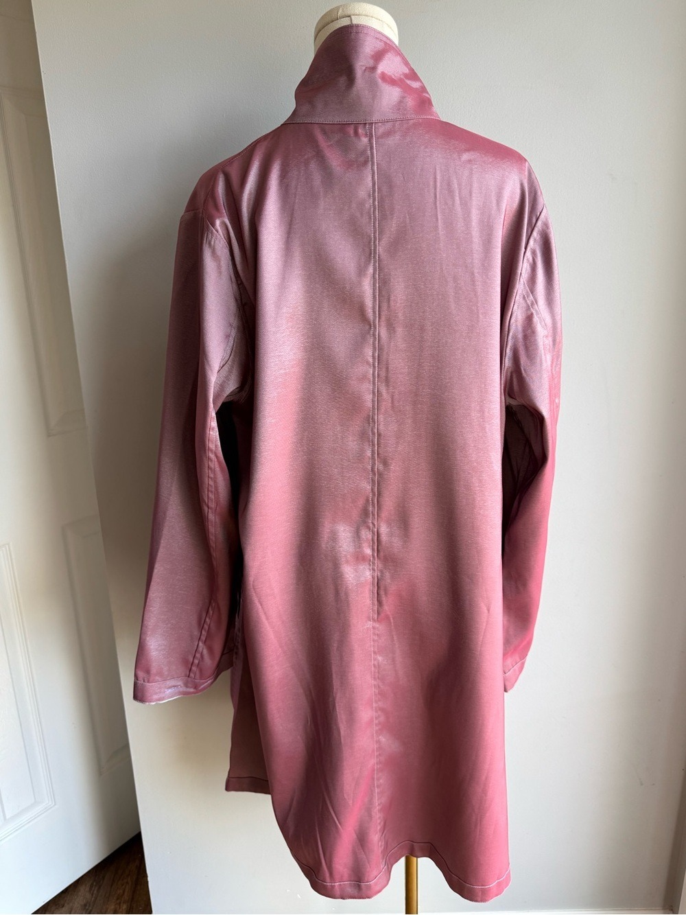 Lindi Reversible Swing Coat Sz L Dusty Rose / Icy Blue Artsy Jacket Relaxed Fit - Picture 7 of 16